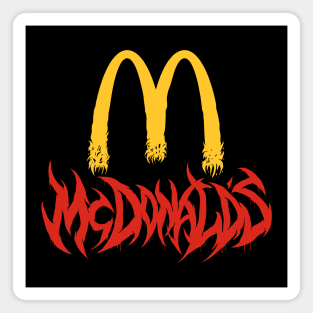 Brutal Burger Death Metal Logo Magnet